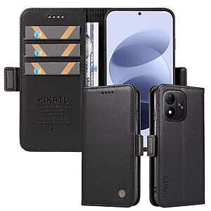 Θήκες Κινητών Xiaomi Mi A1 18 Θήκη Xiaomi Redmi Note 17 4G - YIKATU YK-003 - Flip Πορτοφόλι από Συνθετικό Δέρμα (PU) με TPU - Μαύρο - Stand — εικόνα 2