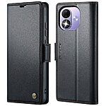 Flip Πορτοφόλι για Xiaomi Redmi Note 17 5G / 4G (CASEME) σε Μαύρο — 3 θήκες καρτών, προστασία RFID & βάση στήριξης για hands-free προβολή.