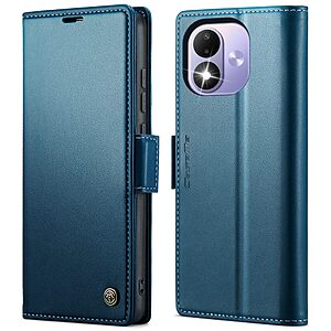 Flip Πορτοφόλι PU με TPU για Xiaomi Redmi Note 17 5G / 4G (CASEME) σε Μπλε — 3 θήκες καρτών, προστασία RFID & stand για hands-free προβολή.