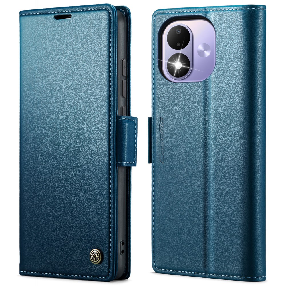 Θήκη Xiaomi Redmi Note 17 5G / 4G - CASEME 023 Series - Flip Πορτοφόλι από Συνθετικό Δέρμα (PU) με TPU - Μπλε - RFID/Stand Flip Πορτοφόλι PU με TPU για Xiaomi Redmi Note 17 5G / 4G (CASEME) σε Μπλε — 3 θήκες καρτών, προστασία RFID & stand για hands-free προβολή.