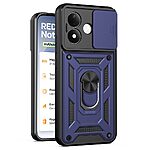 Σκληρή Πλάτη PC+TPU για Xiaomi Redmi Note 17 Pro 5G (OEM) σε Μπλε — περιστρεφόμενο stand & συρόμενο κάλυμμα κάμερας για πλήρη προστασία.