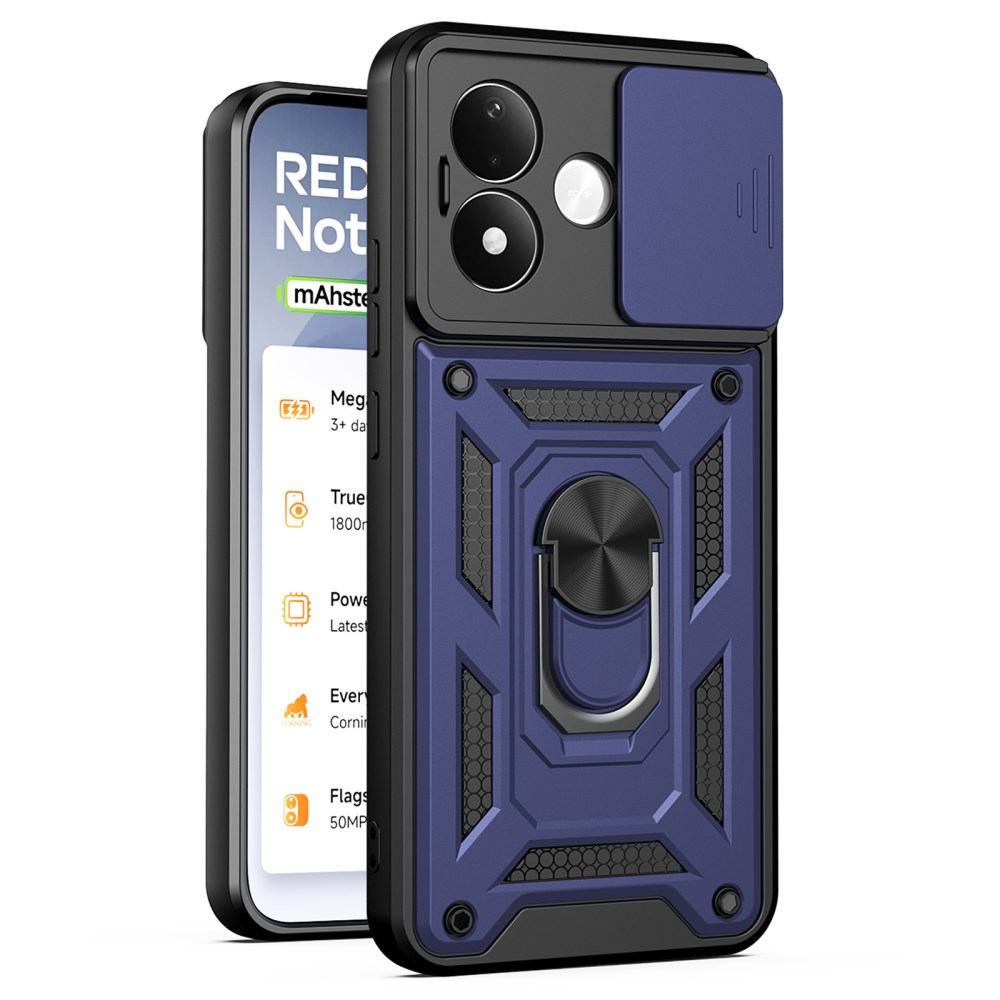 Θήκη Xiaomi Redmi Note 17 Pro 5G - OEM - Σκληρή Πλάτη PC+TPU - Μπλε - Stand Σκληρή Πλάτη PC+TPU για Xiaomi Redmi Note 17 Pro 5G (OEM) σε Μπλε — περιστρεφόμενο stand & συρόμενο κάλυμμα κάμερας για πλήρη προστασία.