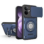 Σκληρή Πλάτη PC+TPU για Xiaomi Redmi Note 17 Pro 5G (OEM) σε Μπλε σκούρο — συρόμενο κάλυμμα κάμερας & δαχτυλίδι-stand 360°.