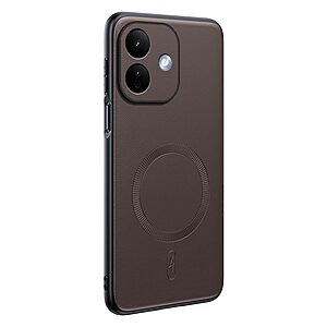 Πλάτη από Συνθετικό Δέρμα (PU) με TPU για Xiaomi Redmi Note 17 Pro 5G (OEM) σε Καφέ — μαγνητικός δακτύλιος & ενισχυμένες γωνίες κατά των πτώσεων.