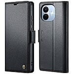 Flip Πορτοφόλι PU με TPU για Xiaomi Redmi Note 17 Pro 5G (CASEME) σε Μαύρο — 3 θήκες καρτών, προστασία RFID & stand για hands-free προβολή.