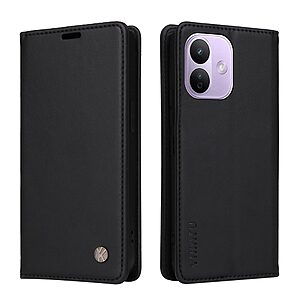 Flip Πορτοφόλι από Συνθετικό Δέρμα (PU) με TPU για Xiaomi Redmi Note 17 Pro 5G (YIKATU) σε Μαύρο — θήκες καρτών, stand & μαγνητικό κλείσιμο.
