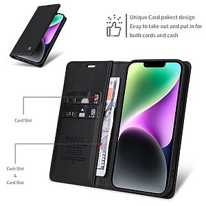 Θήκη Xiaomi Redmi Note 17 Pro 5G - YIKATU YK-001 - Flip Πορτοφόλι από Συνθετικό Δέρμα (PU) με TPU - Μαύρο - Stand — εικόνα 2