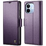Flip Πορτοφόλι για Xiaomi Redmi Note 17 Pro 5G (CASEME 023) σε Μωβ — 3 θήκες καρτών, προστασία RFID & βάση στήριξης για hands-free προβολή.