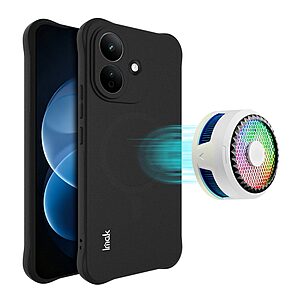 Πλάτη TPU για Xiaomi Redmi Note 17 Pro 5G (IMAK) σε Μαύρο — αερόσακοι στις γωνίες & μαγνητικός δακτύλιος για προστασία από πτώσεις.