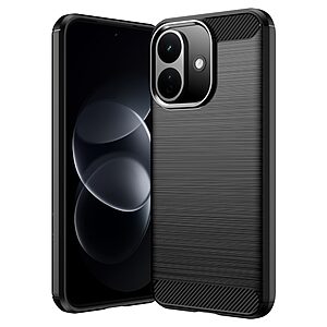 Πλάτη TPU για Xiaomi Redmi Note 17 Pro 5G (OEM) σε Μαύρο — υφή carbon fiber, αντιολισθητικό κράτημα & προστασία από πτώσεις και γρατζουνιές.