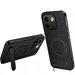 Σκληρή Πλάτη PC+TPU για Xiaomi Redmi Note 17 Pro Max 5G (WANLONFENG) σε Μαύρο — ενσωματωμένο stand & υφή carbon fiber για ολοκληρωμένη προστασία.