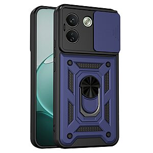 Σκληρή Πλάτη PC+TPU για Xiaomi Redmi Note 17 Pro Max 5G (OEM) σε Μπλε — περιστρεφόμενο stand & συρόμενο κάλυμμα κάμερας για πλήρη προστασία.