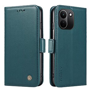 Flip Πορτοφόλι από Συνθετικό Δέρμα (PU) με TPU για Xiaomi Redmi Note 17 Pro Max 5G (YIKATU) σε Πράσινο — 3 θήκες καρτών & λειτουργία stand.