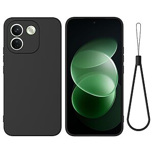 Πλάτη Σιλικόνης για Xiaomi Redmi Note 17 Pro Max 5G (OEM) σε Μαύρο με λουράκι — απαλή επένδυση & ανασηκωμένα χείλη για καθημερινή προστασία.