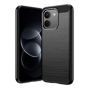 Πλάτη TPU για Xiaomi Redmi Note 17 Pro Max 5G (OEM) σε Μαύρο — υφή carbon fiber, brushed φινίρισμα κατά των δαχτυλιών & απορρόφηση κραδασμών.