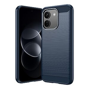 Πλάτη TPU για Xiaomi Redmi Note 17 Pro Max 5G (OEM) σε Μπλε — υφή carbon fiber & ανασηκωμένα χείλη για προστασία από πτώσεις & γρατζουνιές.